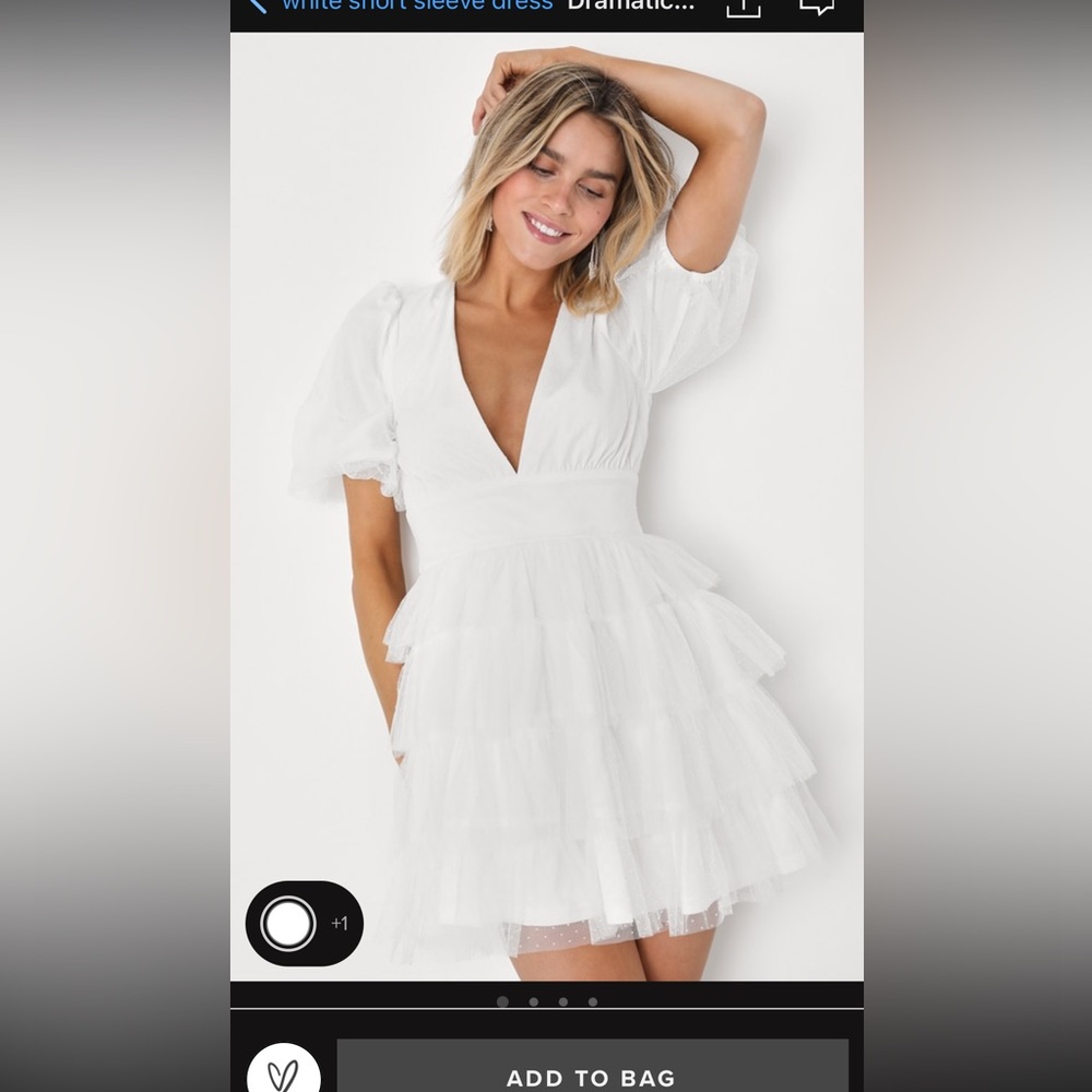 White short sleeve dress